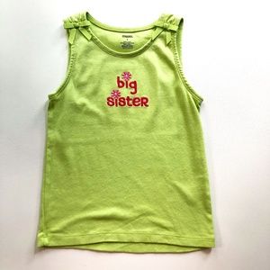 Gymboree "Big Sister" Tank Top Green Size 8